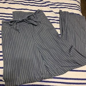 Blue and white striped pants size small